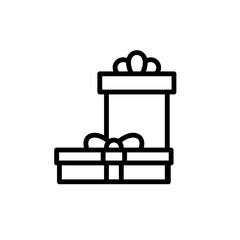 Poster - Gift, box, present icon. Simple line, outline vector elements of present icons for ui and ux, website or mobile application