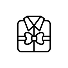 Poster - Ribbon, shit icon. Simple line, outline vector elements of present icons for ui and ux, website or mobile application