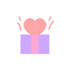 Poster - Gift, box, present, heart icon. Simple color vector elements of present icons for ui and ux, website or mobile application