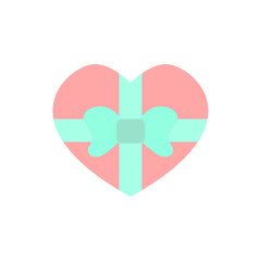 Poster - Gift, box, present, heart icon. Simple color vector elements of present icons for ui and ux, website or mobile application
