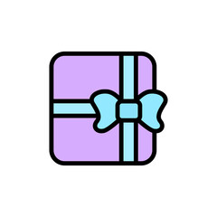 Poster - Gift, box, present icon. Simple color with outline vector elements of present icons for ui and ux, website or mobile application