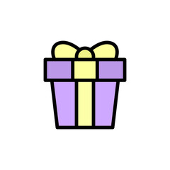 Poster - Gift, box, present icon. Simple color with outline vector elements of present icons for ui and ux, website or mobile application