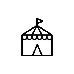 Poster - Tent, circus icon. Simple line, outline vector elements of cultural activities icons for ui and ux, website or mobile application