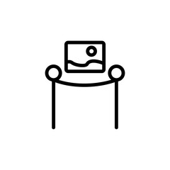 Poster - Picture, museum icon. Simple line, outline vector elements of cultural activities icons for ui and ux, website or mobile application