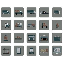 Wall Mural - logistics collection