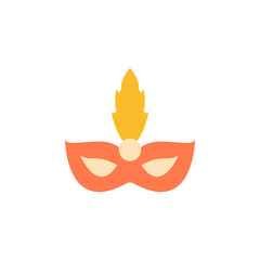 Poster - Mask, feather icon. Simple color vector elements of cultural activities icons for ui and ux, website or mobile application