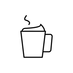 Poster - Cup, cream icon. Simple line, outline vector elements of public catering icons for ui and ux, website or mobile application