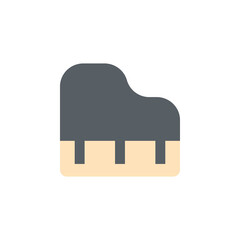 Poster - Piano, music instrument icon. Simple color vector elements of cultural activities icons for ui and ux, website or mobile application