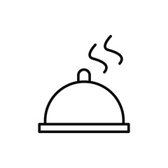 Poster - Tray, steam icon. Simple line, outline vector elements of public catering icons for ui and ux, website or mobile application