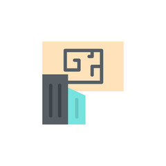 Poster - Building, drawing, architecture icon. Simple color vector elements of cultural activities icons for ui and ux, website or mobile application