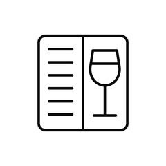 Poster - Menu, wine icon. Simple line, outline vector elements of public catering icons for ui and ux, website or mobile application