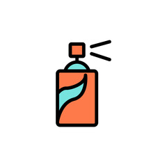 Poster - Spray, color, colorful icon. Simple color with outline vector elements of cultural activities icons for ui and ux, website or mobile application