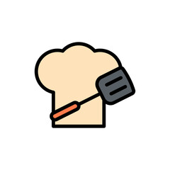 Poster - Cook hat, spatula icon. Simple color with outline vector elements of cultural activities icons for ui and ux, website or mobile application