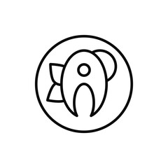 Poster - Fish, plate icon. Simple line, outline vector elements of public catering icons for ui and ux, website or mobile application