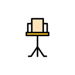 Poster - Music stand, score icon. Simple color with outline vector elements of cultural activities icons for ui and ux, website or mobile application