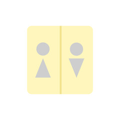 Poster - Sign, toilet icon. Simple color vector elements of public catering icons for ui and ux, website or mobile application