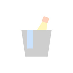 Poster - Bucket, champagne icon. Simple color vector elements of public catering icons for ui and ux, website or mobile application
