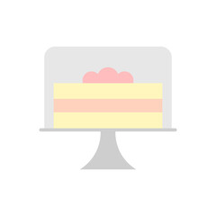 Poster - Cake, plate icon. Simple color vector elements of public catering icons for ui and ux, website or mobile application