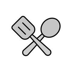 Poster - Spoon, cooking spatula icon. Simple color with outline vector elements of public catering icons for ui and ux, website or mobile application