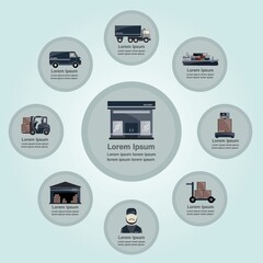 Wall Mural - infographic of logistic