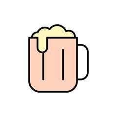 Poster - Glass, beer icon. Simple color with outline vector elements of public catering icons for ui and ux, website or mobile application