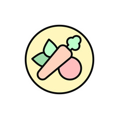Poster - Carrot, food icon. Simple color with outline vector elements of public catering icons for ui and ux, website or mobile application