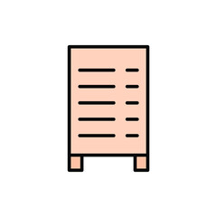 Poster - Menu, sign icon. Simple color with outline vector elements of public catering icons for ui and ux, website or mobile application