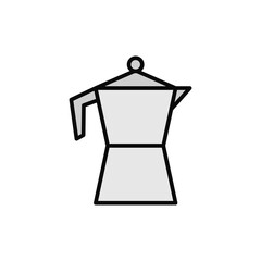 Poster - Coffee, jug icon. Simple color with outline vector elements of public catering icons for ui and ux, website or mobile application