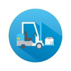 Poster - parcel on fork lift