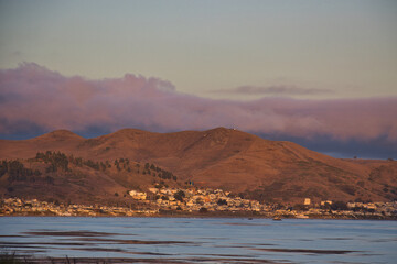 Sunset in the summer along the Cayucos Coastline in California