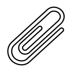 Sticker - paper clip line style icon vector design