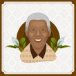 Vector illustration of Nelson Mandela, He was a South African anti-apartheid revolutionary and political leader