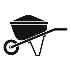 Poster - construction wheelbarrow icon. simple illustration of construction wheelbarrow vector icon for web d
