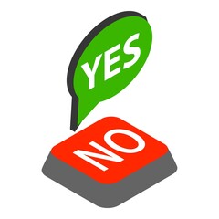 Poster - Choice sign icon. Isometric illustration of choice sign vector icon for web
