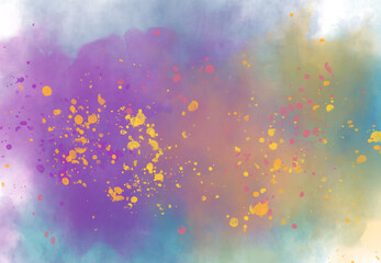 Wall Mural - abstract watercolor splatter brush digital art painting soft focus for texture background