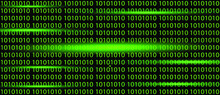Green Binary Code Simple Background