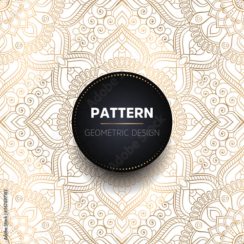 luxury ornamental mandala design background Canvas Print