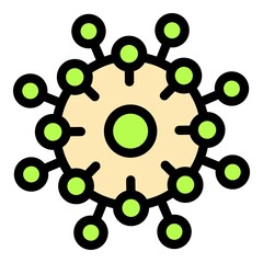 Poster - Flu virus icon. Outline flu virus vector icon for web design isolated on white background