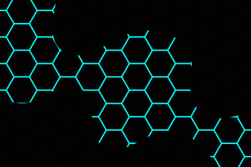 Poster - Vector abstract 3d hexagon. Background hexagon element. Vector graphics