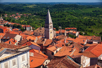 Fototapete - panoramic view of  Buje town, Croatia.