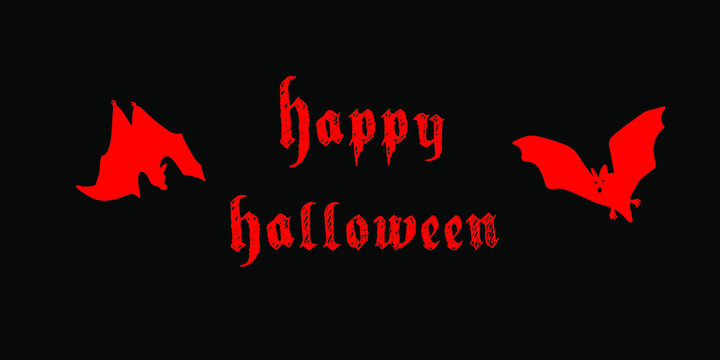 Happy Halloween. A festive banner for a design for Halloween. Vector illustration