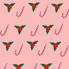 Wall Mural - christmas pattern decor paper vector illustration