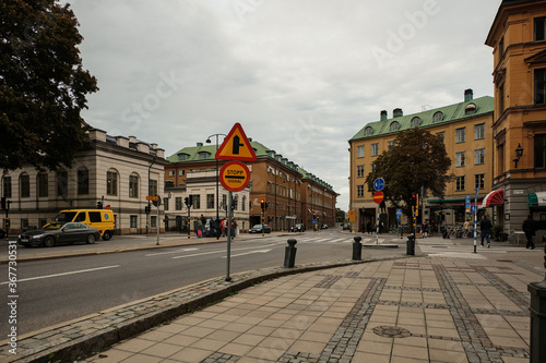 Sweden. Stockholm. Houses and streets of Stockholm. Autumn cityscape. September 17, 2018 © sergeyphoto7