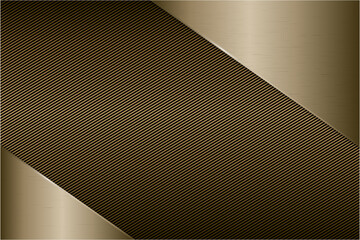 Metallic background.Luxury of gold with carbon fiber.Golden line metal modern design.