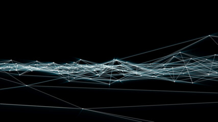 Aufkleber - etwork Big Data Connection Node Structure Digital Technology Illustration Background.
