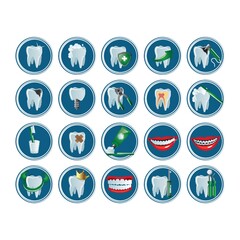 Poster - set of dental icons