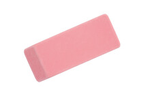 Pink Rubber Eraser Isolated On White
