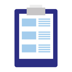 Poster - checklist clipboard document isolated icon