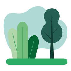 Sticker - forest landscape natural scene icon