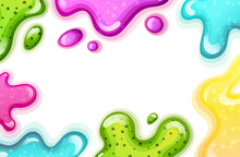 Colorful Background With Pink And Green Splashes